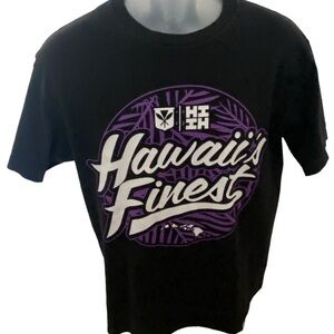 HAWAII’S FINEST Purple & Black Logo Kekemapa Line 2018 Tee Shirt Men M Medium